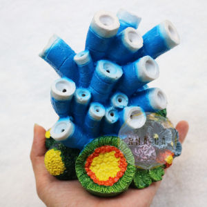 Sủi oxy hình dáng Hải Quỳ xanh - Tặng hít kính - Trang trí bể cá