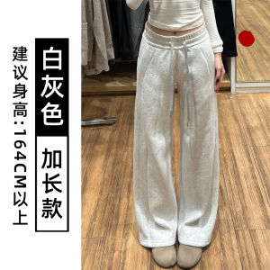 COD美式黑色百搭运动裤女春秋2025新款高腰显瘦直筒窄版休闲阔腿卫裤2026新品