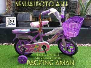 SEPEDA ANAK PEREMPUAN   12 BAN EVA/MATI/BUSA ANTI BOCOR  TERMURAHH