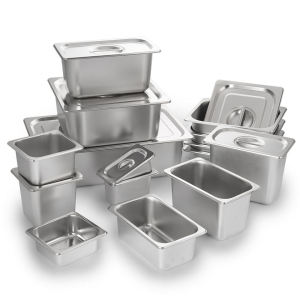 Stainless Steel Sinker Container Pearl Canister Food Pan Sauce Pan 1/9 1/6 1/4 1/3 1/2