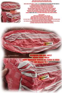 Sarung urung bantal resleting diobras untuk isi kapuk Jumbo RRT 0R1 highquality katun denim garansi