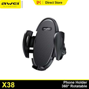 【Delivery in 3 Days】Awei X38 Phone Mount Holder for Car 360 Degrees Adjustable Windshield Phone Mount Car for Cellphone Holder Smartphone Stand Universal