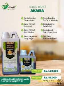 MADU MURNI NEKTAR AKASIA 1 KG/ MURNI 100% TANPA CAMPURAN/ GARANSI UANG KEMBALI APABILA PALSU