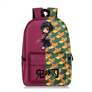 clu Demon Slayer Shoulders Backpack School Handbag Canvas Student Casual Package Packet Tanjirou Giyuu Nezuko ulc