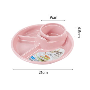 Nipiin Divided Dinner Plate Breakfast Pan Portion Control Food Plate for Adults Kids Plates Healthy Eating Tray