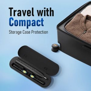 Sarmocare X610 Sonic Electric Toothbrush for Adults Smart Timer Teeth Whitening IPX7 Waterproof 6 Replaceable Heads Travel Case