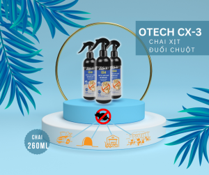 Chai xịt đuổi chuột khoang ô tô nhà bếp và các góc hẹp hiệu quả ngay lập tức Otech CX-3 - Hàng Chính Hãng