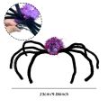 DOIFU Headwear Halloween Black Spider Hairpin Spider Long Leg Halloween Headdress Hair Stage Performance Props Purple Spiders Hair Barrettes Party Supply. 