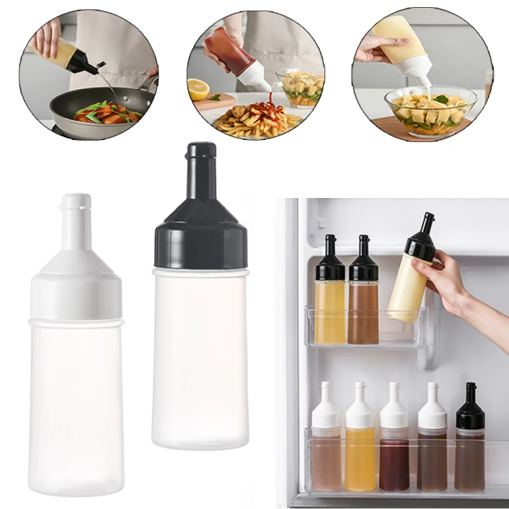 ASUKY | 2PCS Squeeze Seasoning Bottle Oil Pot Household Kitchen Plastic ...