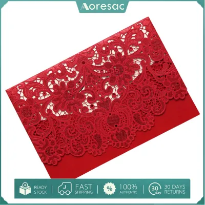 Aoresac 25Pcs chạm khoét Thiệp mời đám cưới Với Phong Bì Cho đồ trang trí cô dâu Tắm Engagement Kỷ Niệm thiệp chúc mừng Valentine Món Quà Sinh Nhật Cho Mẹ Cô Vợ Những Người Yêu Thích