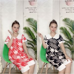 SET PIJAMA LỬNG CỔ BẦU HỌA TIẾT ZICZAC HOT CÓ SIZE - PJ08