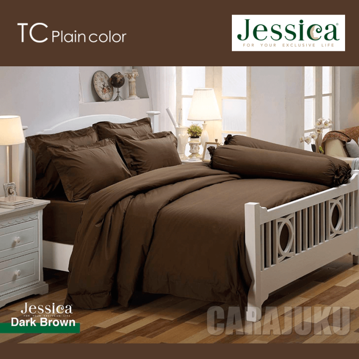 JESSICA ชุดผ้าปูที่นอน สีน้ำตาลเข้ม DARK BROWN #เจสสิกา ชุดเครื่องนอน 3 ...