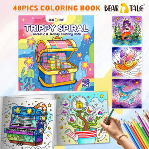 BEAR TALE Coloring Book Adult Decompression Coloring Book Adult Color Book 48 PageS