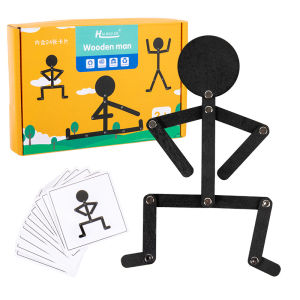 Đồ chơi Trẻ Em Xếp Hình Nhân Vật Phản Diện Thể Thao + 24 Thẻ Cơ Vận Động Giáo Dục Montessori Sớm Cho Trẻ