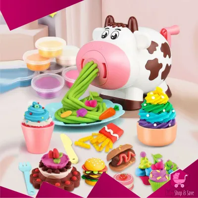 BabyShop-M281 Mainan Edukasi Anak Plastisin Bentuk Sapi Cow Dream Clay / Maenan Set Lilin Tanah Liat Toys Kids