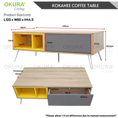 [CLEARANCE] OKURA Coffee Table Tea Table Coffee Desk Living Room Dining Table Meja Ruang Tamu 客厅 茶几桌