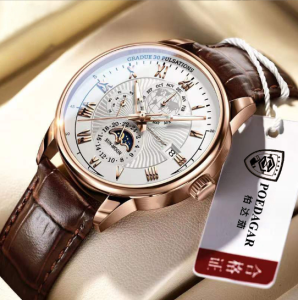 Đồng Hồ Nam POEDAGAR 908 dây da chống thấm nước