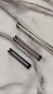 [Factory Direct]Modern And Simple Drawer Knob and Handle Gray Cabinet Wardrobe Drawer Aluminum Alloy Solid Handles