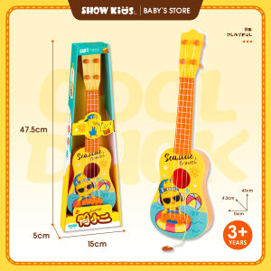มินิกีตาร์ กีต้าร์ของเล่น กีต้าร์เด็กดีดได้จริง เครื่องดนตรีสำหรับเด็ก กีตาร์ขนาดเล็กเพื่อการศึกษาสำหรับเด็กเริ่มต้น 43ซม