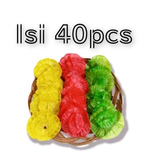 Kerupuk Dapros murah isi 10 20 30 40 50pcs/Kue parered kering Kembang Ros Warna Warni