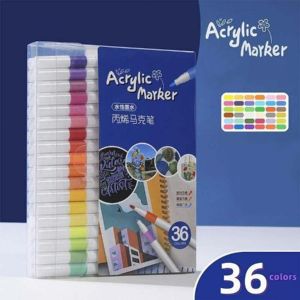 Bộ bút màu cho bé acrylic Bộ 60 màu vẽ dùng được trên nhiều chất liệu khô nhanh không bị phai an toàn