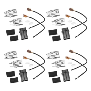 Universal Burners Terminals Socket Set For Electric Ranges Repair 4PCS Heat Resistant Connector With Metal Support Brackets
