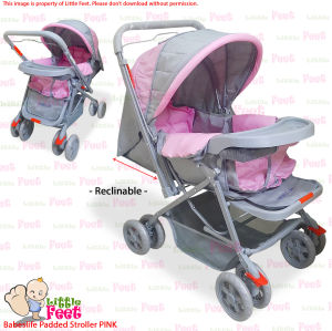 Babeslife 309 Stroller Reversible and Reclinable Pink