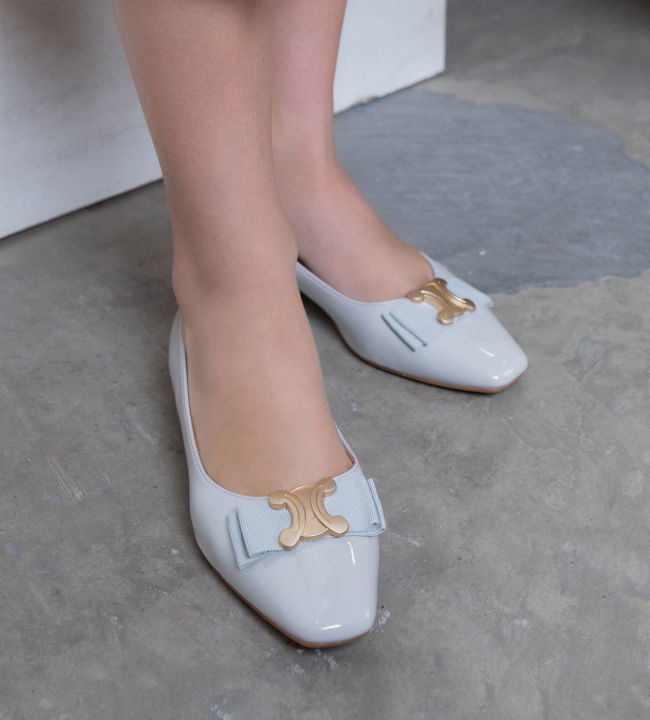 NCY Shoes Sepatu Wanita NOELLE Flat Shoes Warna Light Grey
