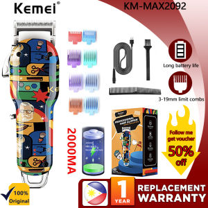 KEMEI KM-MAX2092 Wholesale Rechargeable Beard Body Trimmer Kemei Km-Max2093 High Power Print Design Professional Electric Hair Clippers