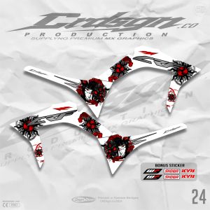 Striping Sticker CRF 150L Motif Oni Mask Simpel Premium Sudah Di Cutting