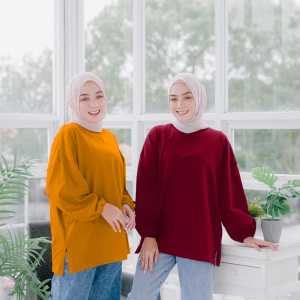 Ratu833 ATASAN BASIC KAOS OVERSIZE BLOUSE OVERSIZE LD130 BABYTERRY PREMIUMS SR301