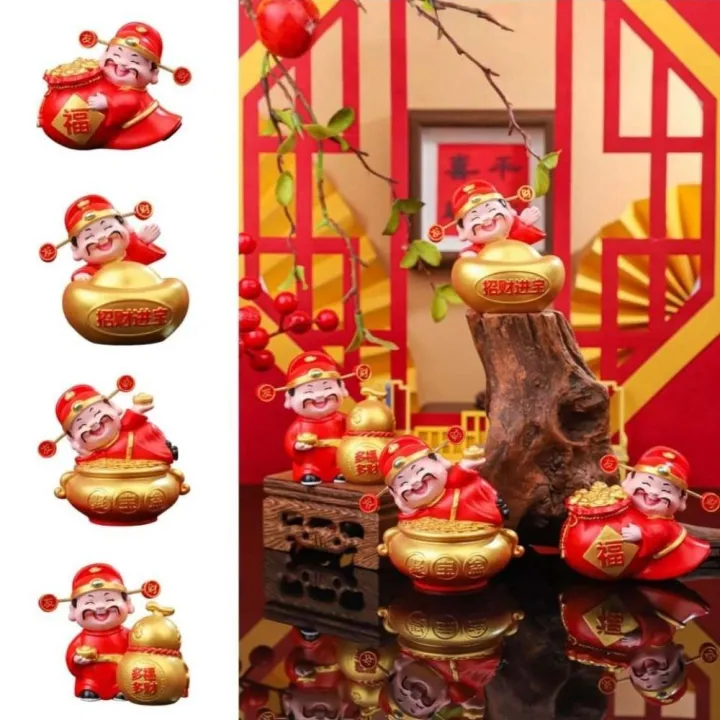 TANFU Thần Tài 2026 Linh vật năm ngựa Nhựa Tượng Tượng Thần Tài Trang ...
