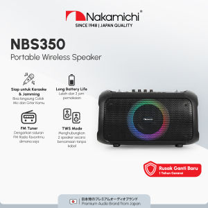 Nakamichi NBS 350 Portable Wireless Speaker Audio Bluetooth RGB