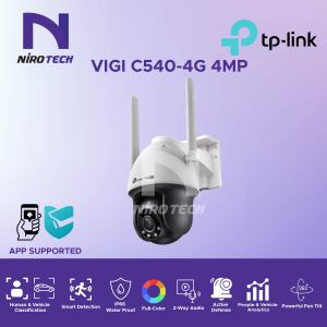 TP-LINK VIGI C540-4G 4MP Outdoor Full-Color 4G Pan Tilt Network Camera (4mm)