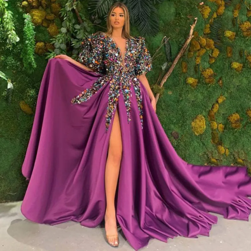 Sexy Sequins Plus Size Dress Woman V-neck Banque Fashion Gothic