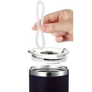 OPEAREY 1/4pcs ผลการปิดผนึกที่ดี ปะเก็นฝาแก้ว ซิลิโคนทำจากซิลิโคน กันน้ำกันน้ำได้ เครื่องมือฝาถ้วย สากลสากลสากล แก้วมัคท่องเที่ยวขนาด16ออนซ์และ20ออนซ์ ปะเก็นป้องกันการรั่วของถ้วย