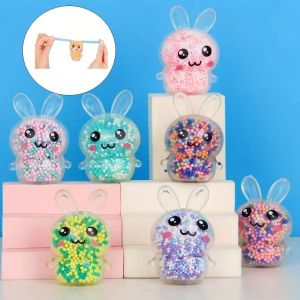 LITTLEX Mini Bunny Squeeze Squeeze Bunny Stress Relief Soft Fidget Toy Cute Easter Basket Stuffers Kids Girls
