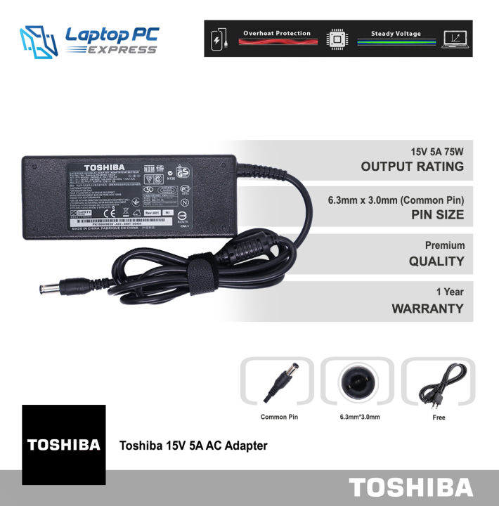 Laptop AC Adapter compatible with Toshiba: Toshiba Satellite 200 300 400 1400 1415 1500 1800 2000 21
