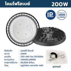 สปอร์ตไลท์ สปอตไลท์ UFO ไฟสว่าง Spotlight LED 100W-200w IP65 (ใช้ไฟบ้าน) โคมไฟอุตสาหกรรม LED ใช้ในโกดัง ลานจอดรถ