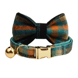 Cross-bordercollars new designs with engraving options including cat collars plaid series and dog collars featuring cute bells – available for wholesale