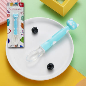Baby Feeding Training Cartoon Designed Spoon Soft Silicone Utensils