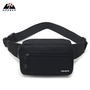 UPGREE Men Sports Waist Bag Fashion Men Bag Chest Bag Shoulder Bag Sports Bag Waterproof Oxford Three Zipper Large Capacity Design Running Bag Portable Gym Bag for Running Cycling Hiking Walking