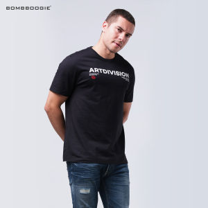 Bombboogie Kaos Pria Slimfit Courty Black 12E53B4BK