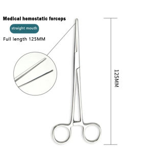 Stainless Hemostatic forceps tweezers Straight/Curved Needle holder Fishing locking pliers Pet ear hair clamp