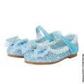 十9Kids Casual Shoes For Girls Winter Cotton Shoes For Toddlers Girl & Children Flat Loafers With Thick Fur Hairy Frozen Elsa 23-34. 