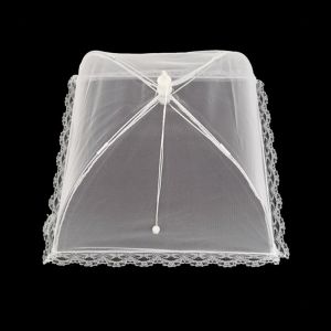 2pcs Folding Food Mesh Cover Tent / Anti Fly Mosquito Pop Up Food Net Table Covers / Picnic Protect Dish Cover / Kitchen Accessories