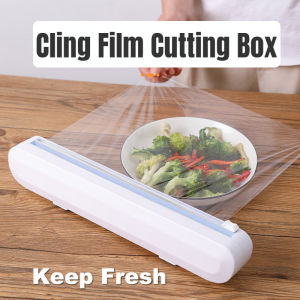 Cling Film Dispenser with Cutter Magnetic Stripe Plastic Wrap Dispenser Food Wrap Dispenser Foil and Plastic Wrap Dispenser