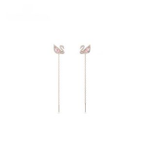 21R DAZZLING SWAN Earrings Diamond Earrings 925 Sterling Silver Earrings Luxury Pearl Earrings Birthday Gift Earrings Dangling Earring Sets Jewelry Rhinestone Earrings Womens Earrings