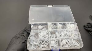 VMQ Silicone Combination Kit White O-ring 225 CS 1.9/2.4mm OD 6-20mm Hydraulic Silicone Sealing Ring for Hydraulic