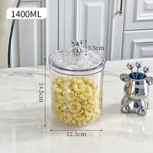 Happihaus Clear Airtight Container Food Storage Leak Proof Canister with Lid Coffee Bean Candy Jar